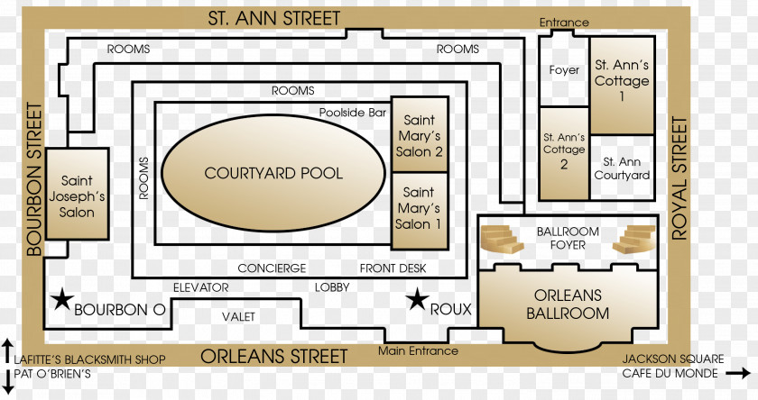 Page Layout Bourbon Orleans Hotel House Floor Plan PNG
