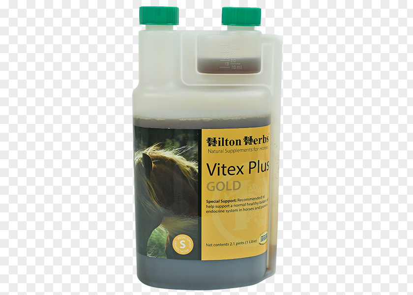 Horse Hilton Herbs Vitex Plus Gold Herbal Cushing's Support For Horses, 2.1pt Bottle Dietary Supplement Cush X Senior PNG