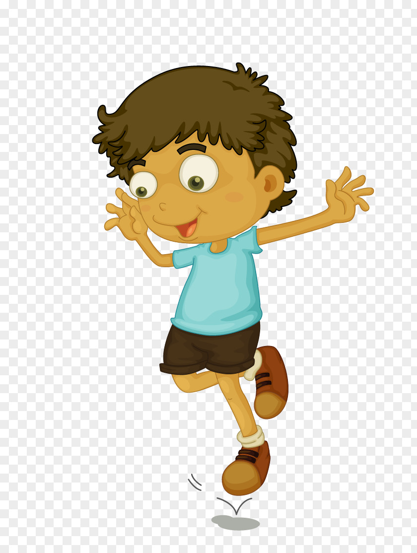 Cartoon Boy Jumping Child Clip Art PNG
