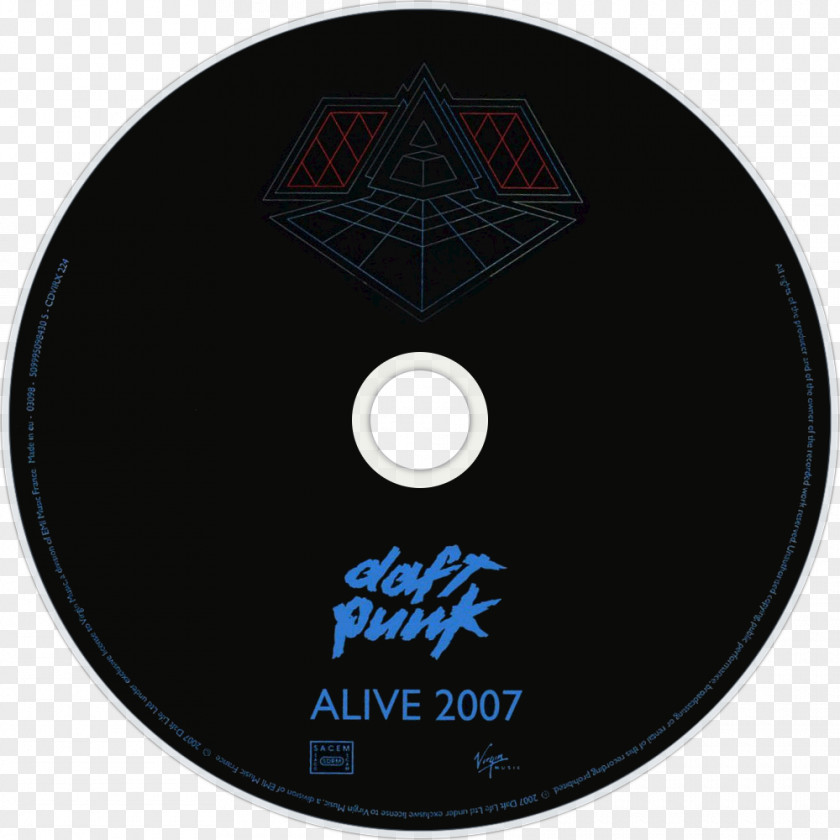Daft Punk Alive 2007 Compact Disc Album Fan Art PNG