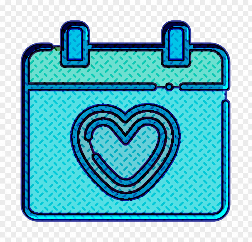 Electric Blue Aqua Heart Icon Love Marriage PNG