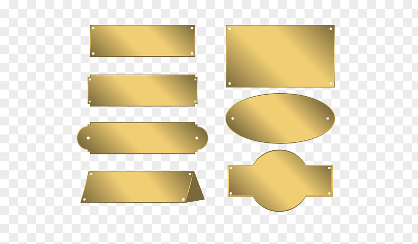 Gold Name Plates & Tags Metal Plating PNG