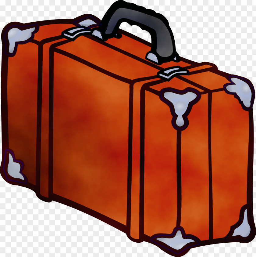Orange Email Suitcase Background PNG