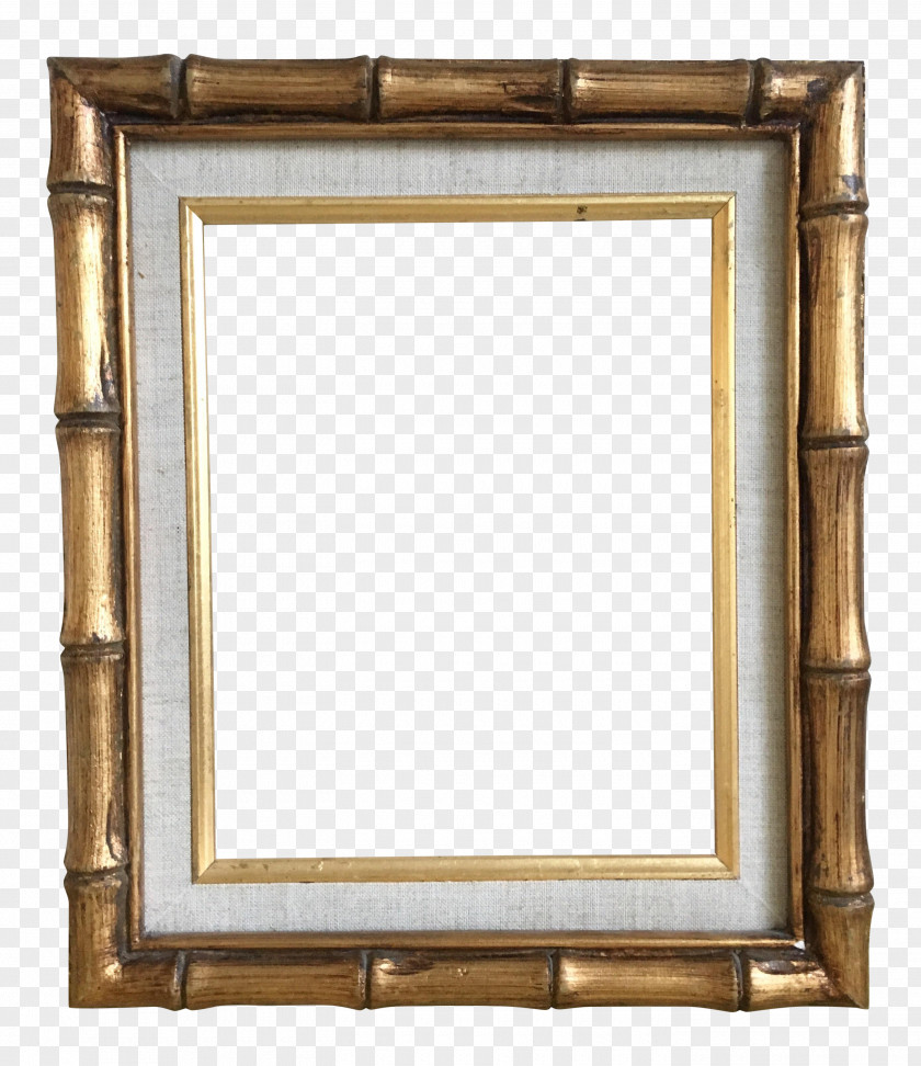 Vintage Gold Picture Frames Mirror Wall PNG
