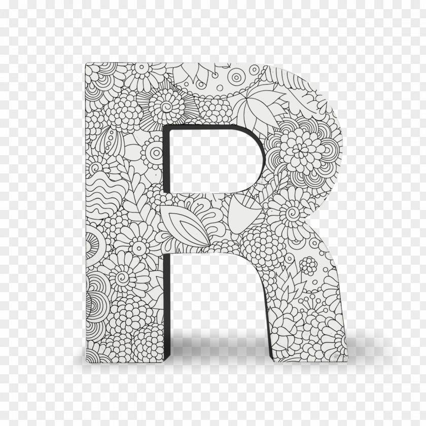 Block Letters Coloring Book Alphabet PNG