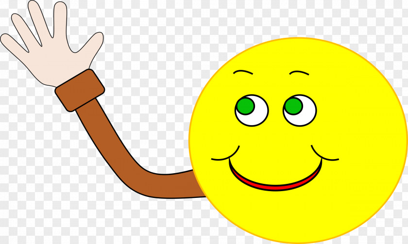 Goodbye Smiley Wave Clip Art PNG
