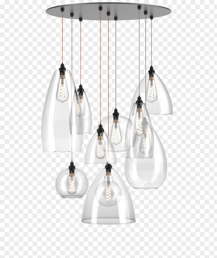 Modern Chandelier Pendant Light Glass Lighting PNG