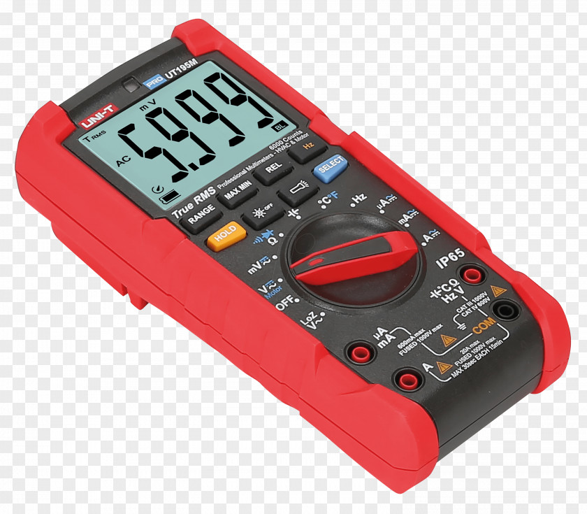 Red Thermometer Digital Multimeter Electronics Uni-Trend Technology Limited Miernik Cyfrowy PNG