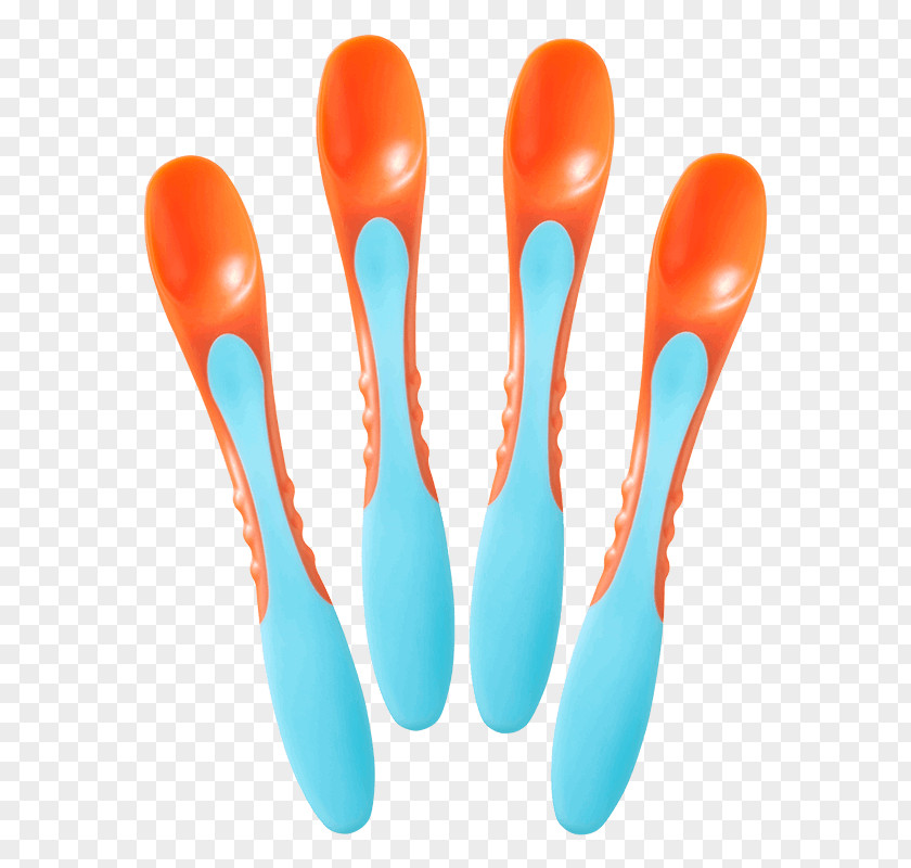 Spoon Fork Plastic Handle Weaning PNG