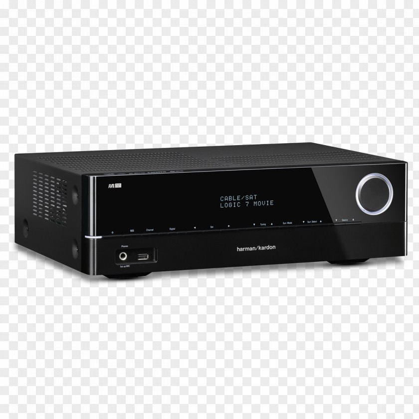 Xcite By Alghanim Electronics 5.1 AV Receiver Harman Kardon AVR 161S 5x85 WBlack4K Ultra HD Surround Sound Audio PNG