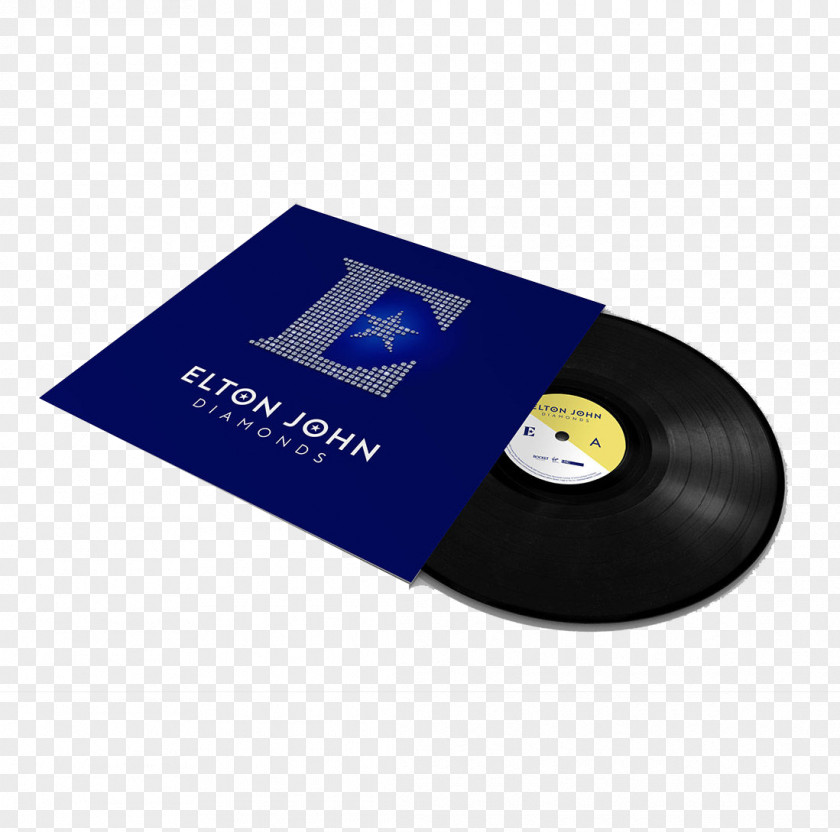 Elton John Diamonds Phonograph Record LP Goodbye Yellow Brick Road Wonderful Crazy Night PNG