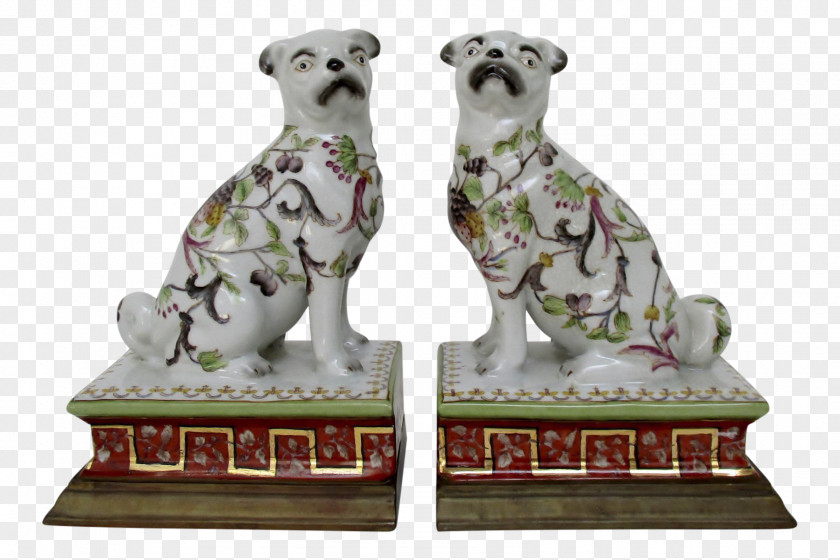 Hand-painted Dog Statue Figurine PNG