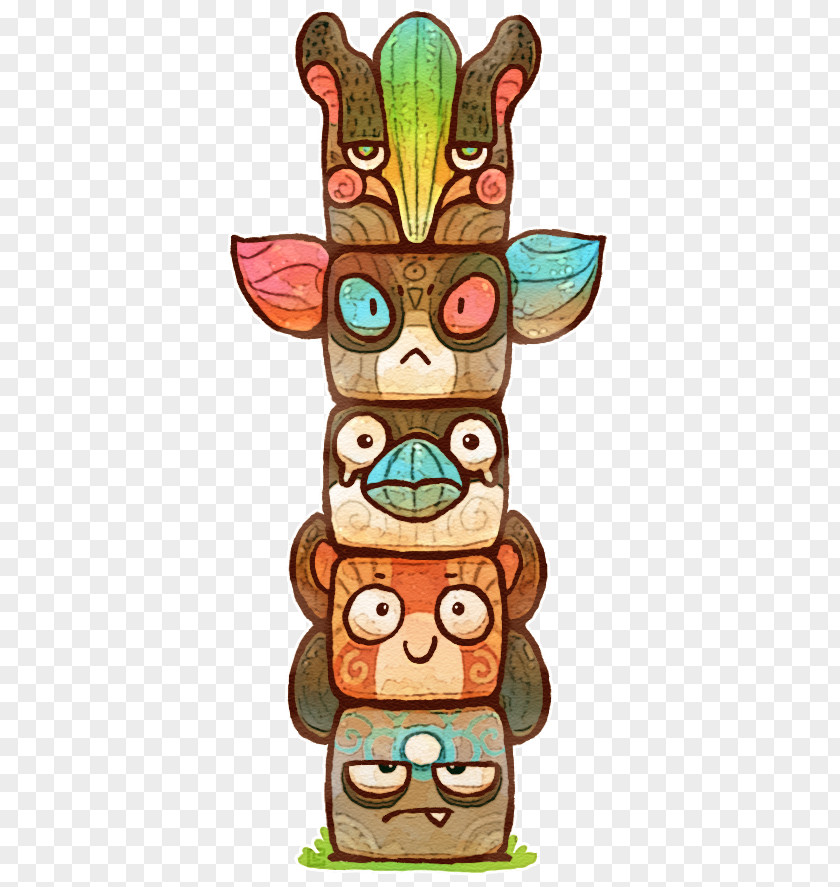 Totem Poles Pole Illustration Art Drawing PNG