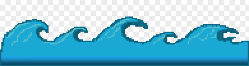 Wave Pixel Art PNG