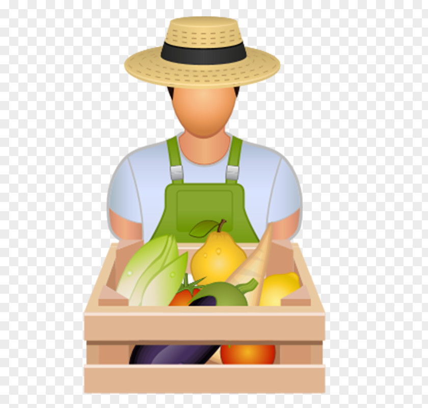 Cartoon Characters And Vegetable Farm Farmer Agriculture Icon PNG