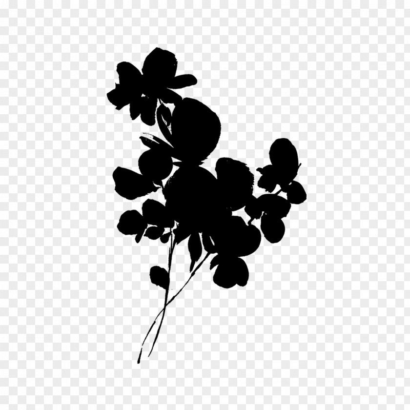 Font Silhouette Leaf Flowering Plant Branching PNG