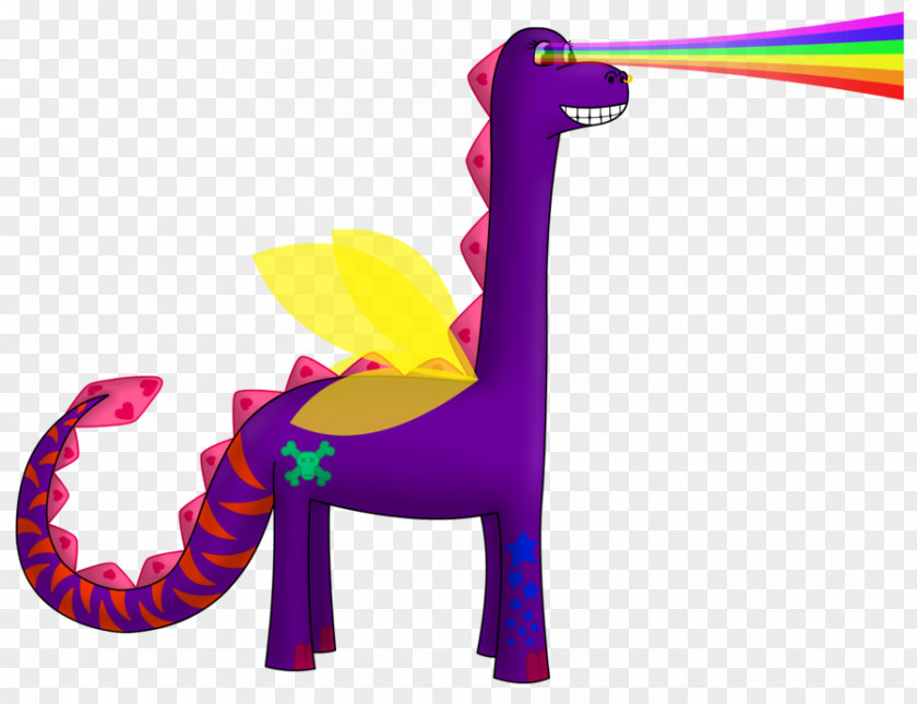 Rainbow Laser Dinosaur Pink Purple PNG