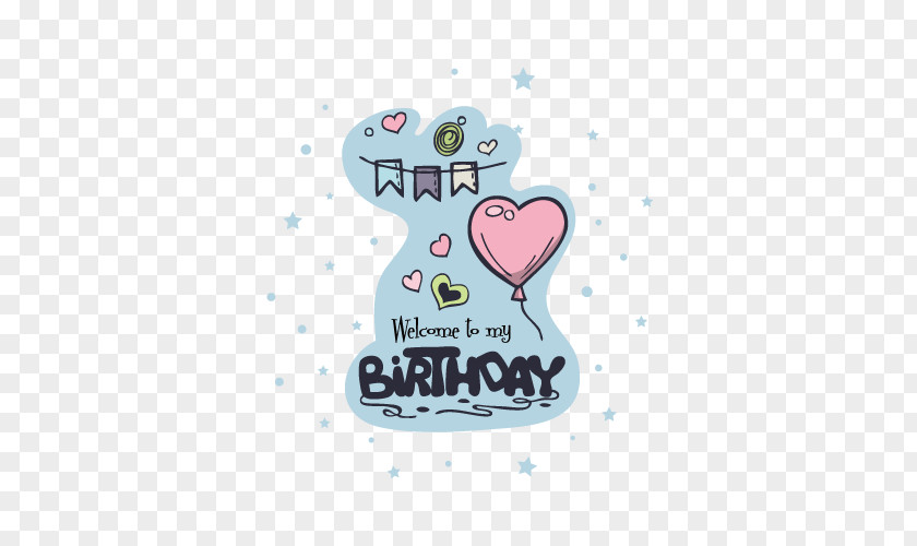 Vector Cartoon Painted Birthday Party Cake PNG