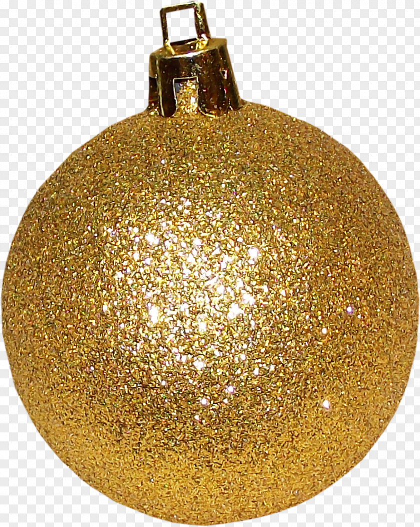 Gold Glitter Christmas Ornament Decoration New Year Clip Art PNG