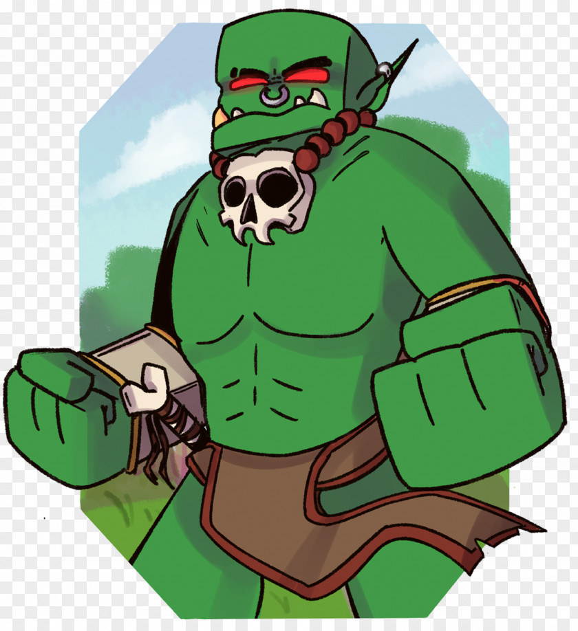 Half-orc Tortoise Green Character Clip Art PNG