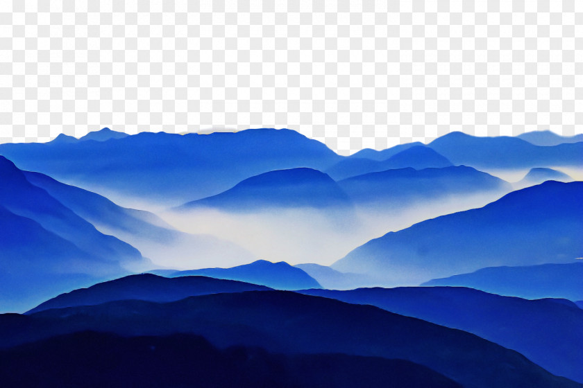 Hill Atmospheric Phenomenon Mountainous Landforms Blue Nature Sky Mountain PNG