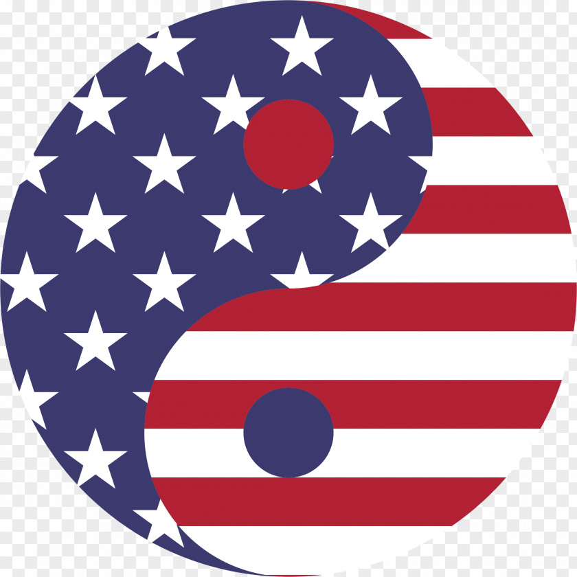 American Flag Of The United States Yin And Yang Symbol Clip Art PNG