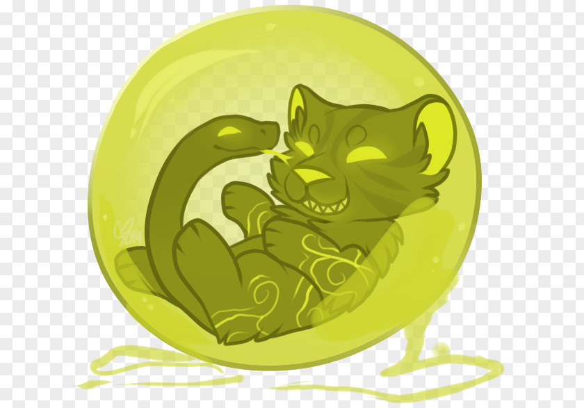 Cat Whiskers Green Tail PNG