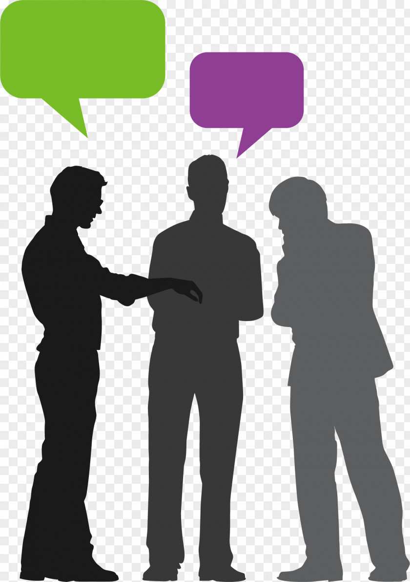 Dialogue Man Businessperson Silhouette Illustration PNG