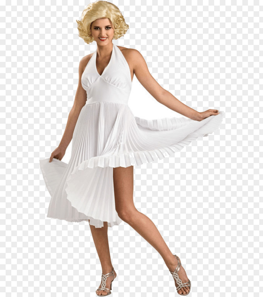 Marilyn Monroe White Dress Of Costume Party PNG