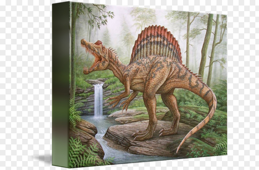 Painting Spinosaurus Watercolor Art PNG