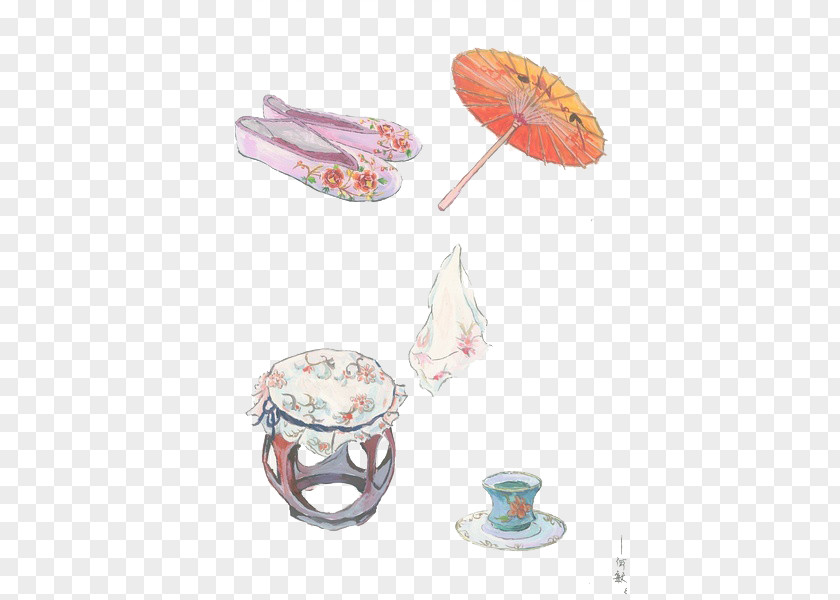 Hand-painted Umbrellas Drawing Paint Illustration PNG