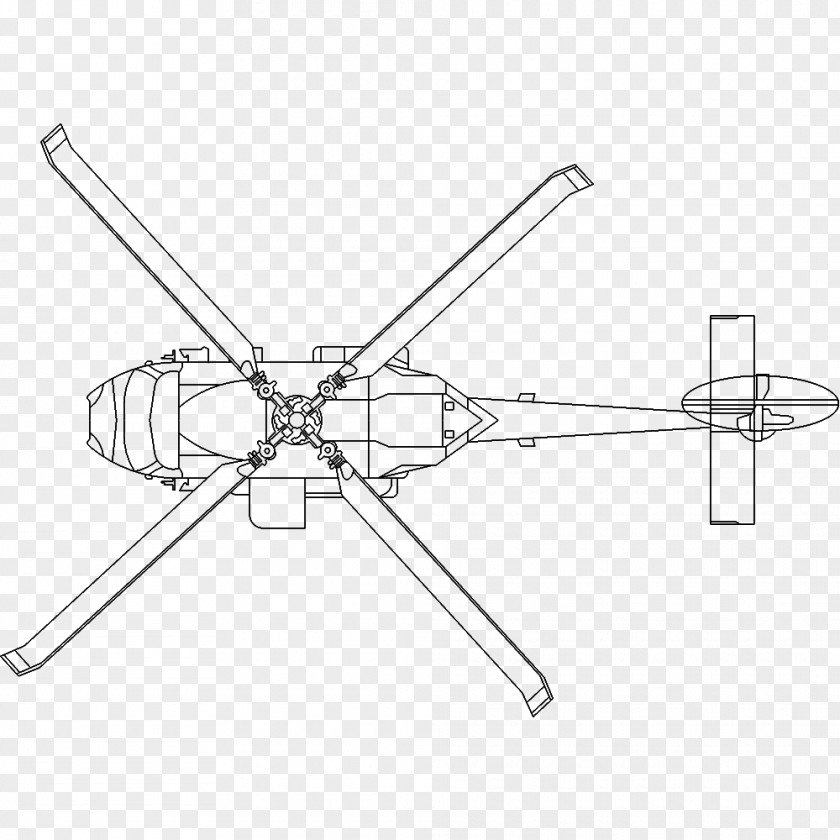 Helicopter Rotor Propeller White PNG