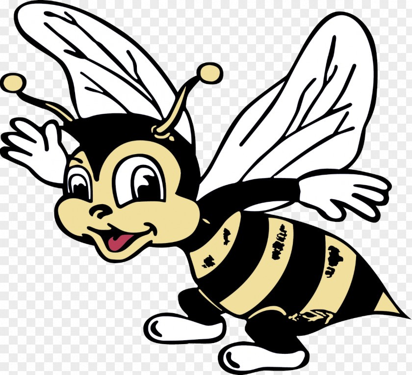 Honey Bee Cartoon Character Bees Yellow PNG