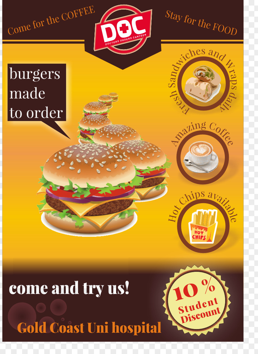 Cafe Flyer Cheeseburger Whopper McDonald's Big Mac Fast Food KFC PNG