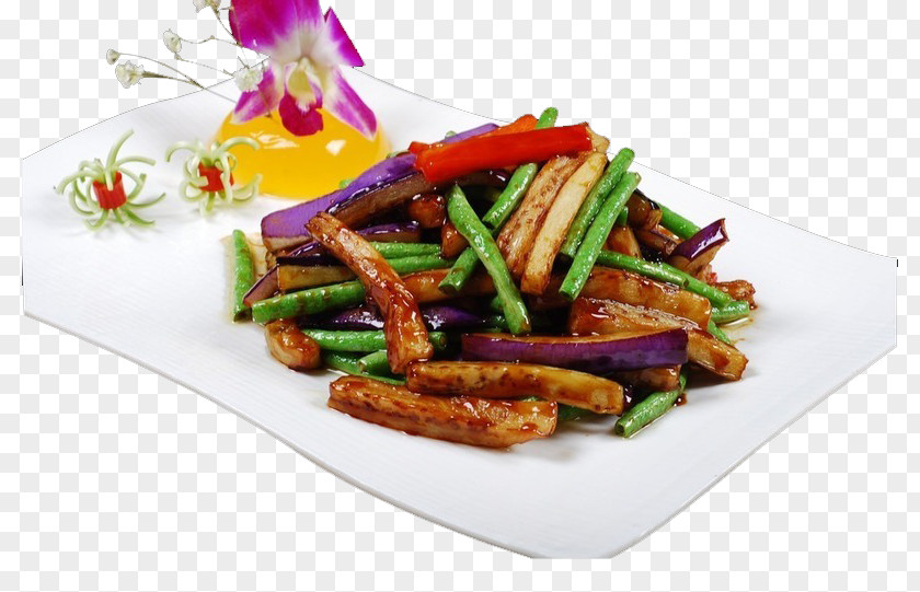 Eggplant Beans Chinese Cuisine Vegetable Food Cooking PNG