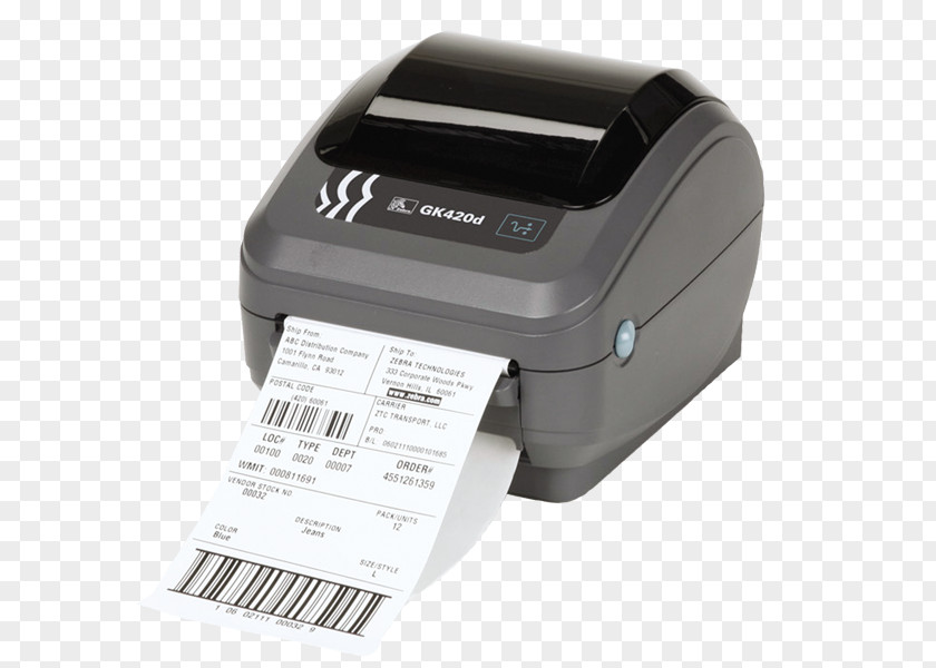 Printer Label Thermal Printing Zebra Technologies PNG