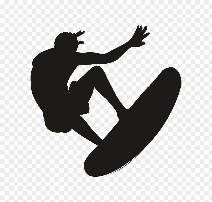 Surfing Silhouette Clip Art PNG