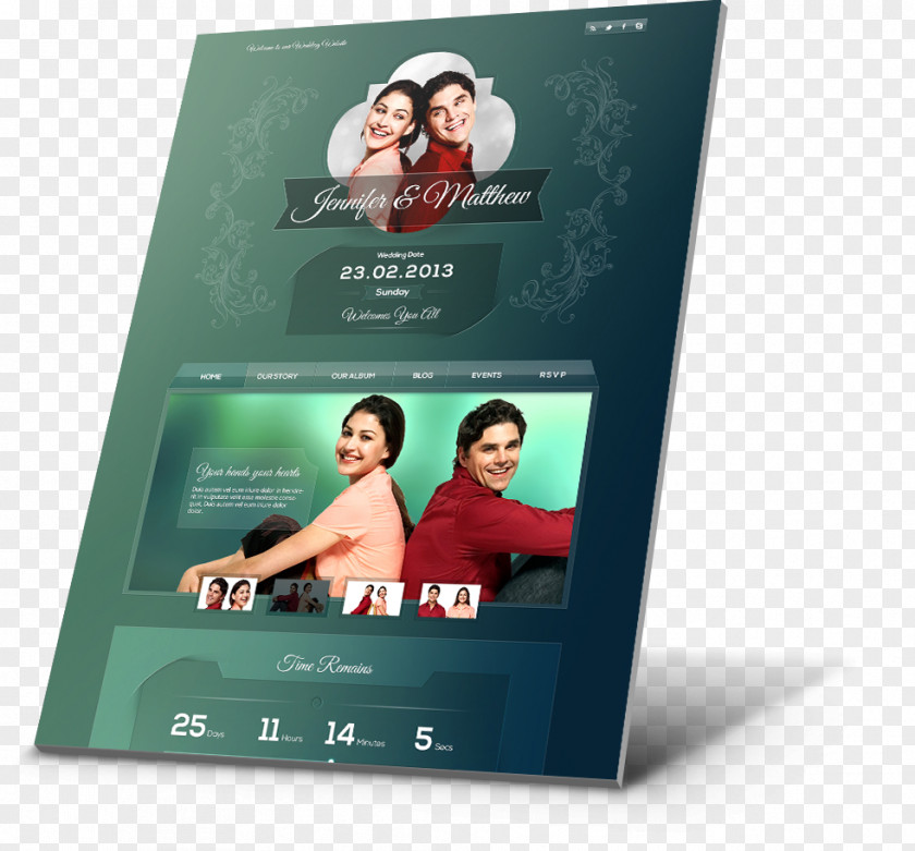 Wedding Invitation Responsive Web Design Marriage Personal Website PNG