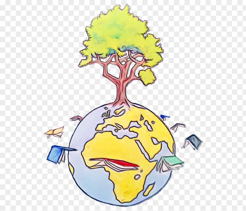 World Plant Cartoon Yellow Tree PNG
