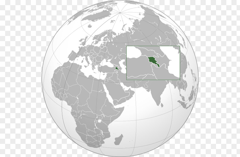 Globe Armenia Azerbaijan World Nagorno-Karabakh PNG