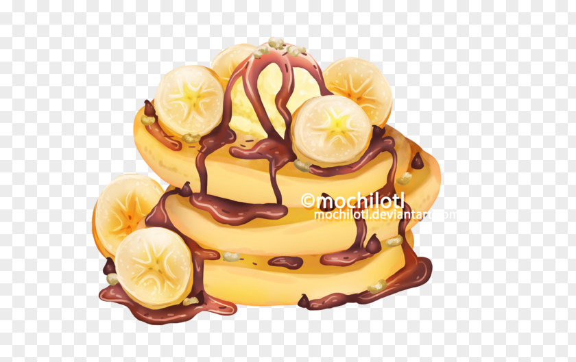 Pancake Banana Pancakes Food Art Dessert PNG