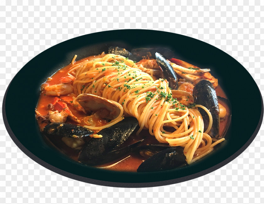 Seafood Spaghetti Alla Puttanesca Pasta Al Pomodoro Italian Cuisine Dente PNG