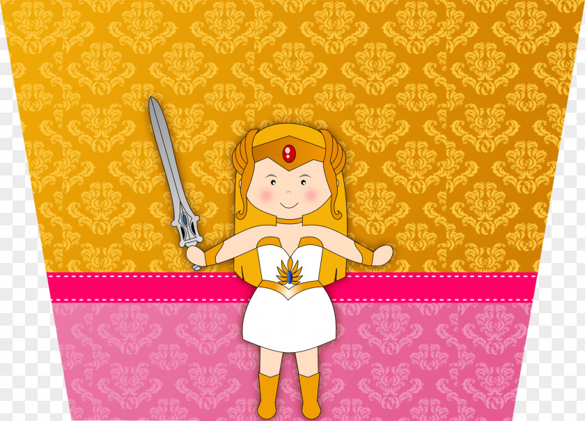 She Ra He-Man Gold Party Pink PNG