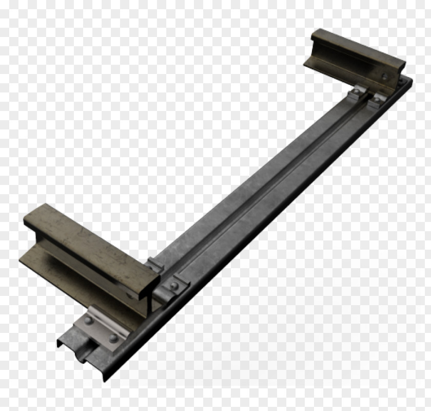 Steel Railing Rail Transport Train Railroad Tie Track Profile PNG