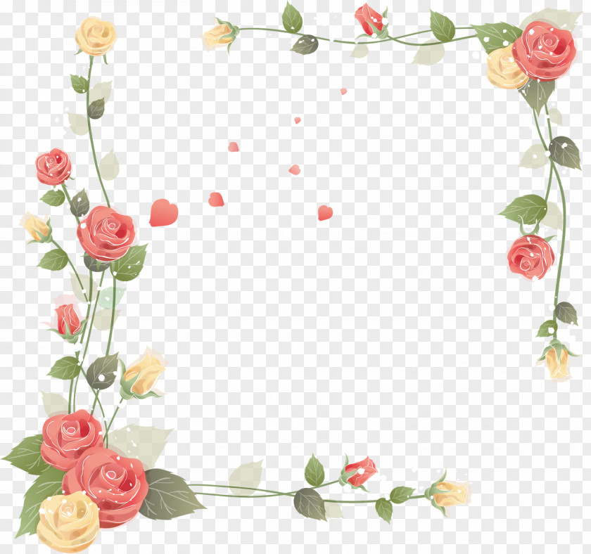 Floral Frame Rose Clip Art PNG