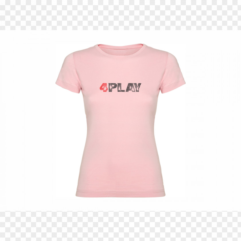 T Shirt Female T-shirt Shoulder Sleeve Pink M Product PNG