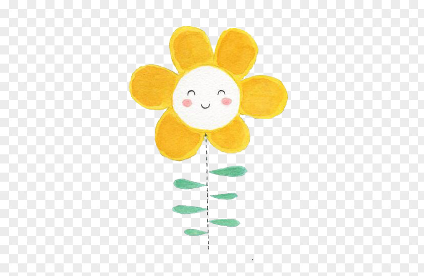 Yellow Sunflower Flower Happiness Art Clip PNG