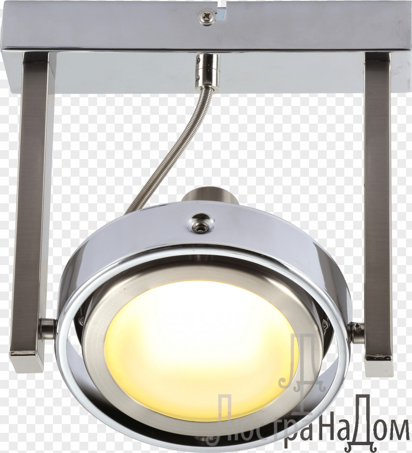 Gold Spot Light Fixture LED Lamp Light-emitting Diode PNG