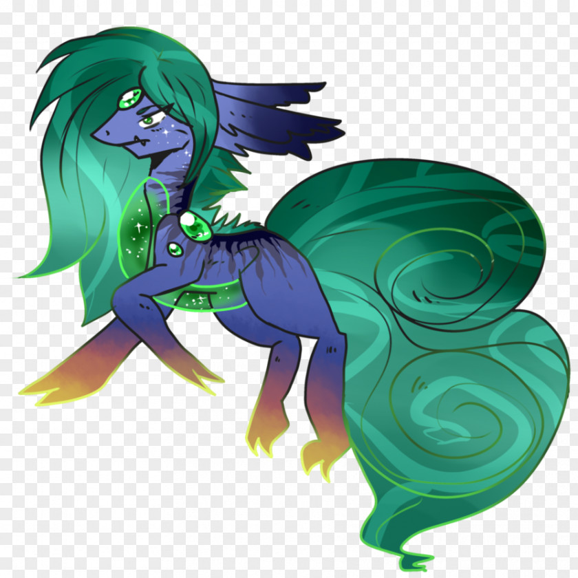 Horse Green Cartoon Legendary Creature PNG
