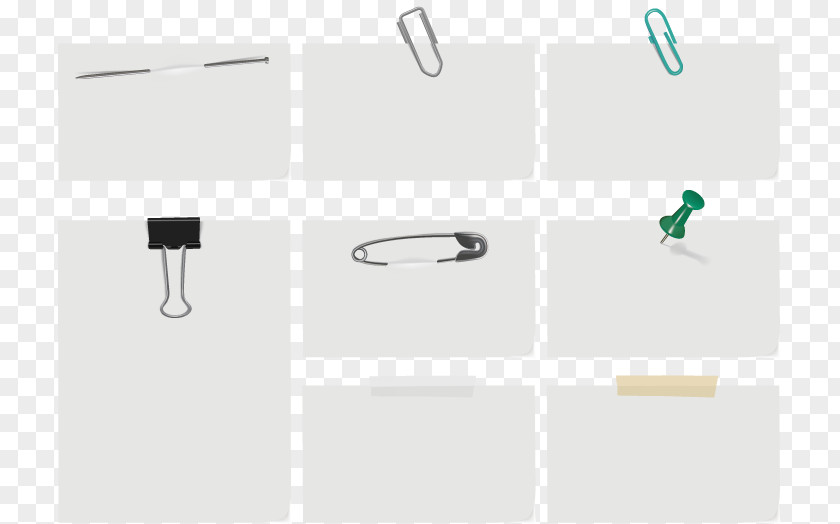 Pins And Paper Clip Post-it Note Adhesive Tape PNG